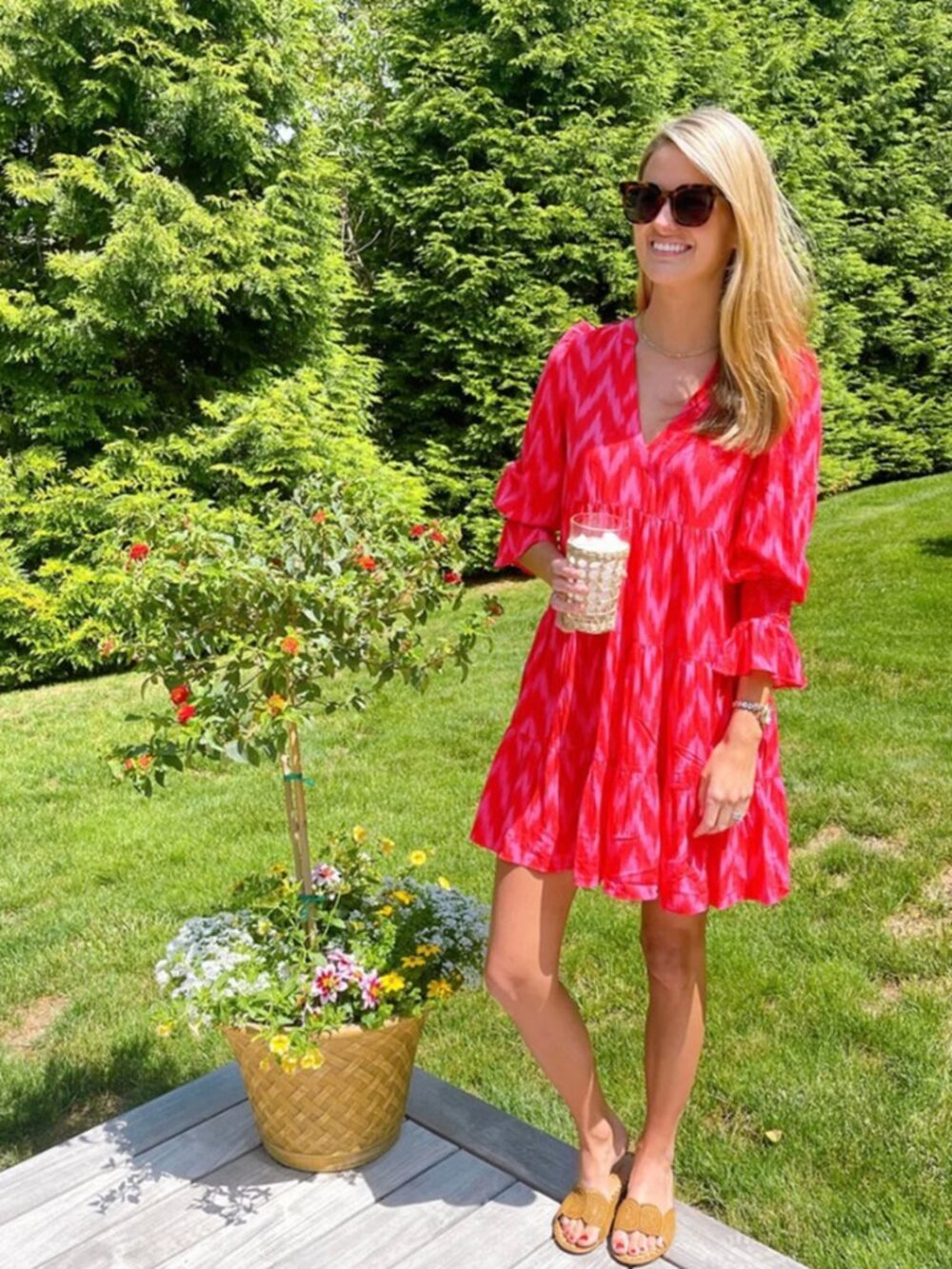 Pomander Place Hot Pink Ikat Kenzo Dress